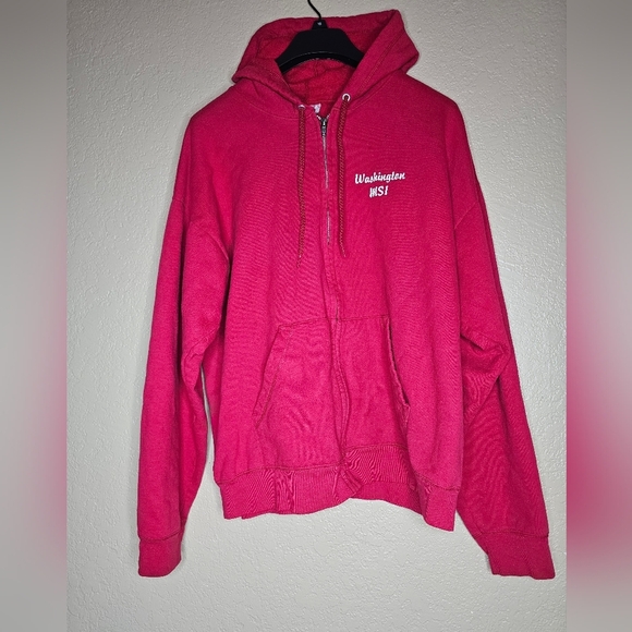 HANES Women's Size XL Washington State Cougars Hoodie Red Sweatshirt - Picture 1 of 7